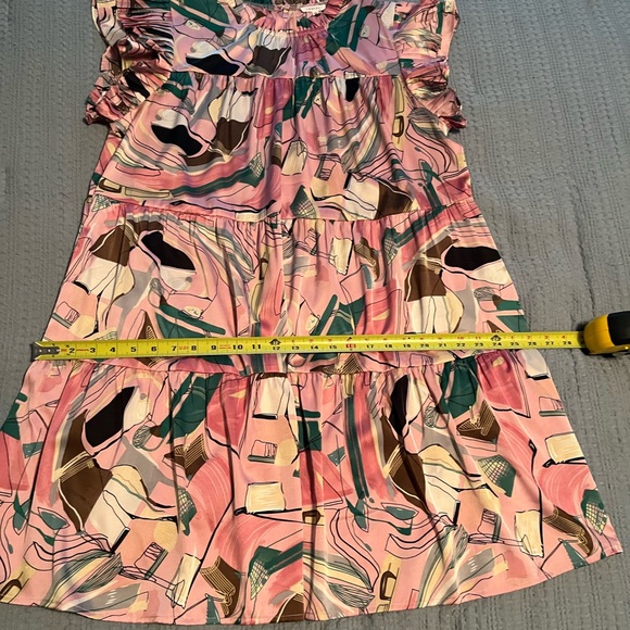 JODIFL Pink Abstract Dress with Ruffles - Picture 8 of 8